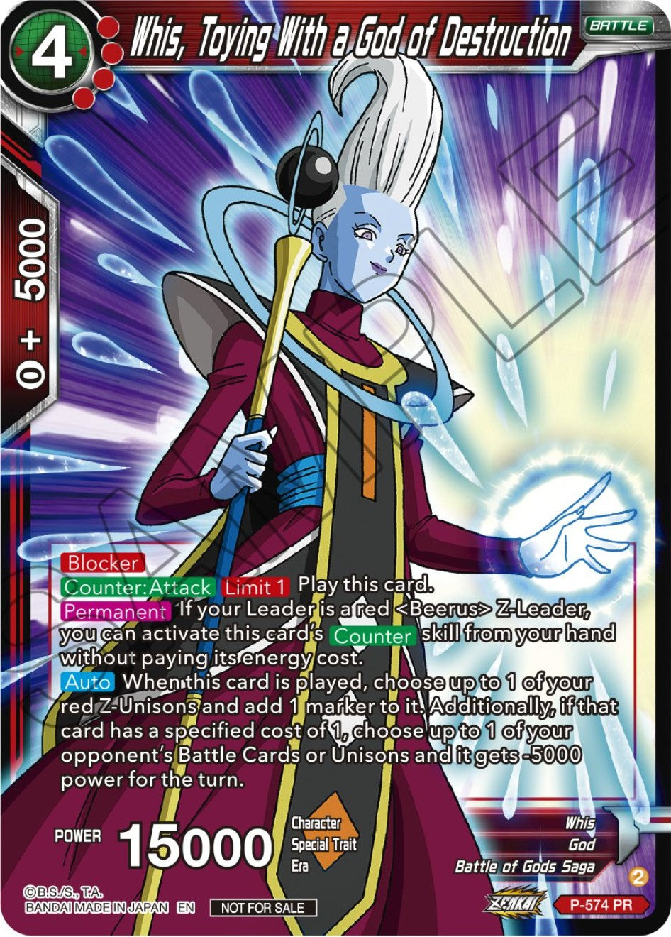 Whis, Toying With a God of Destruction (Zenkai Series Tournament Pack Vol.7) (P-574) [Tournament Promotion Cards] | Devastation Store