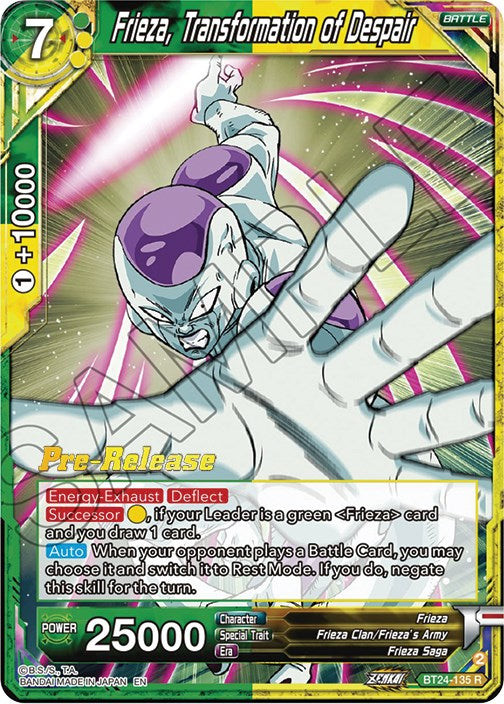 Frieza, Transformation of Despair (BT24-135) [Beyond Generations Prerelease Promos] | Devastation Store