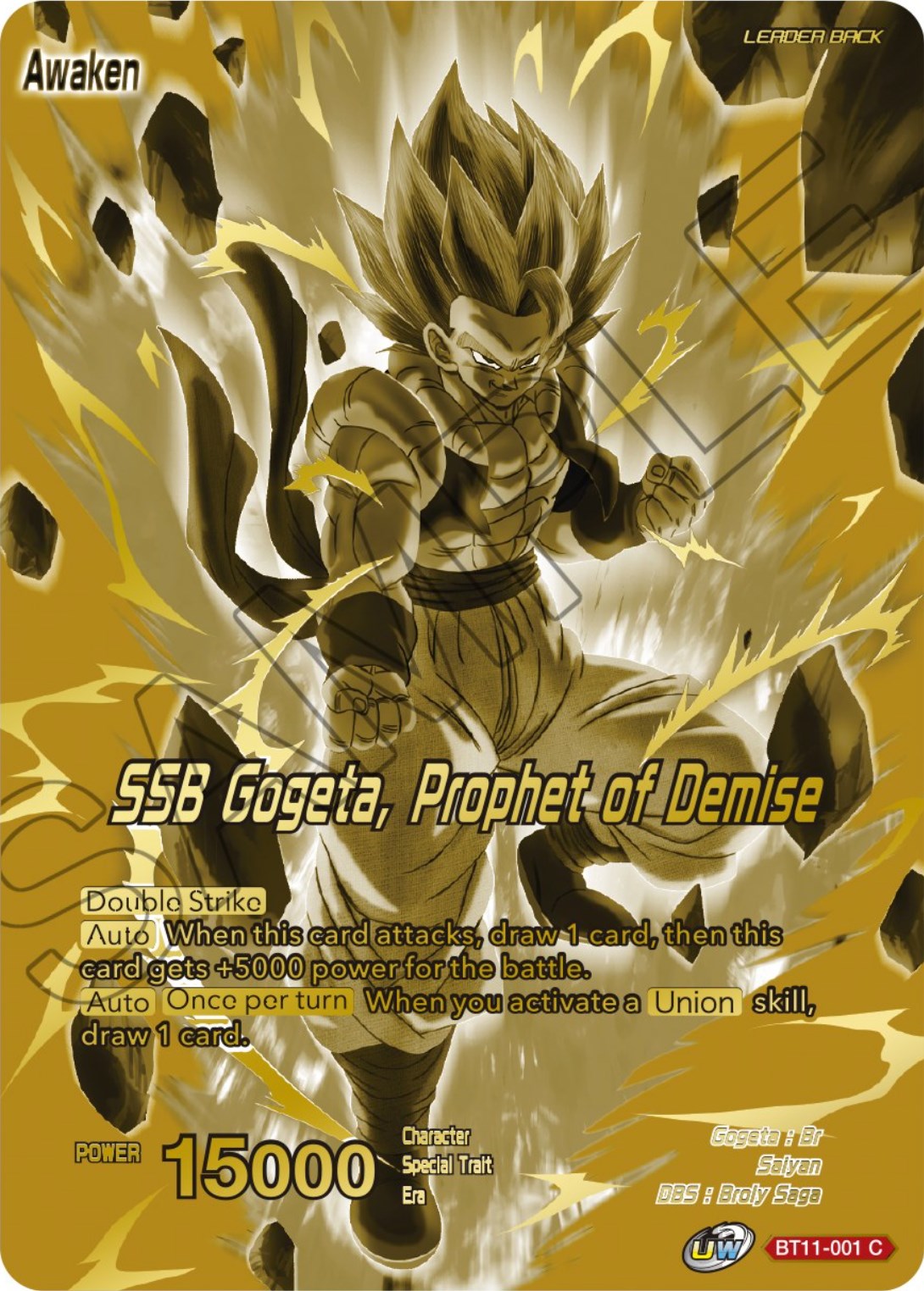 Gogeta // SSB Gogeta, Prophet of Demise (Championship Golden Card 2024 Vol.1) (BT11-001) [Tournament Promotion Cards] | Devastation Store