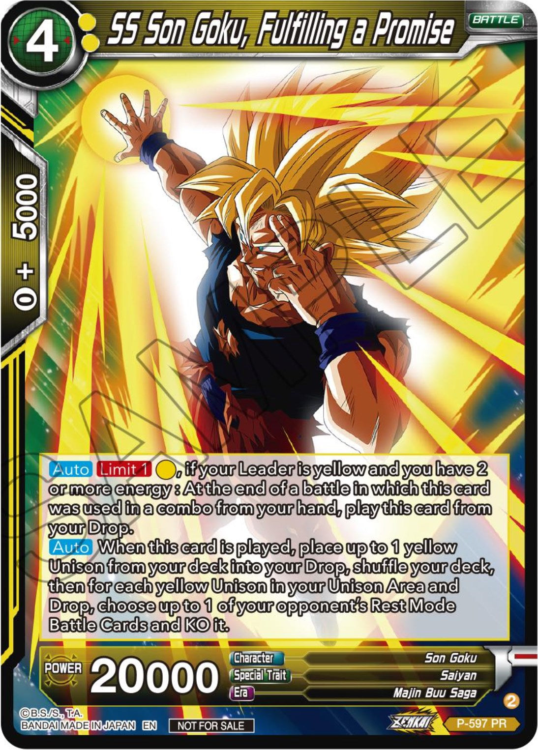 SS Son Goku, Fulfilling a Promise (Deluxe Pack 2024 Vol.1) (P-597) [Promotion Cards] | Devastation Store