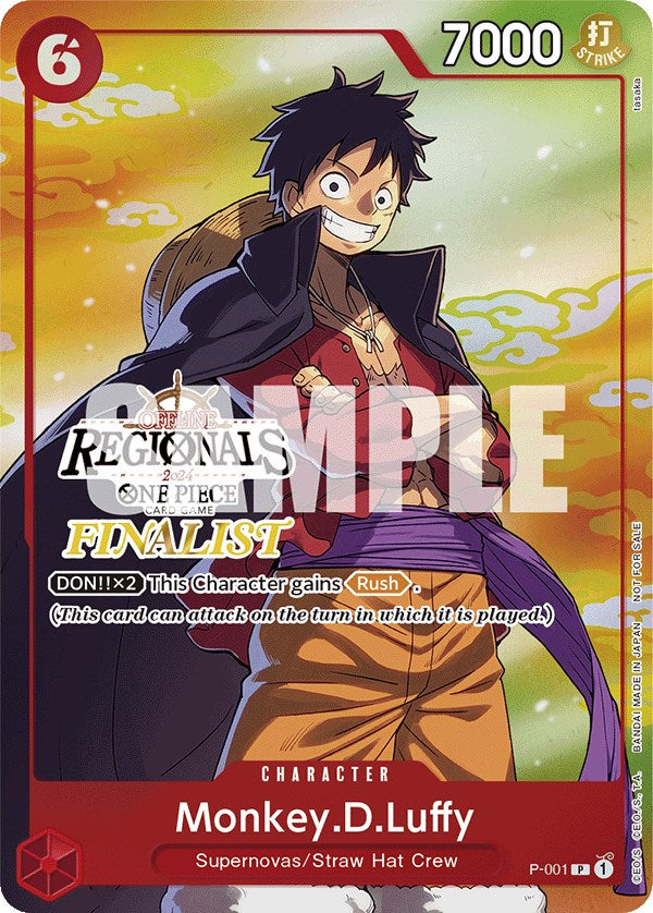 Monkey.D.Luffy (Offline Regional 2024 Vol. 2) [Finalist] [One Piece Promotion Cards] | Devastation Store