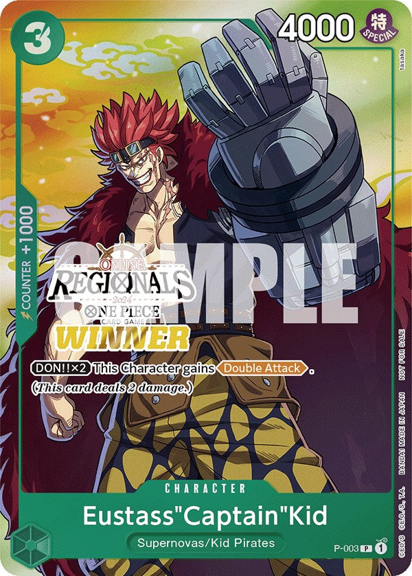 Eustass"Captain"Kid (Online Regional 2024 Vol. 2) [Winner] [One Piece Promotion Cards] | Devastation Store