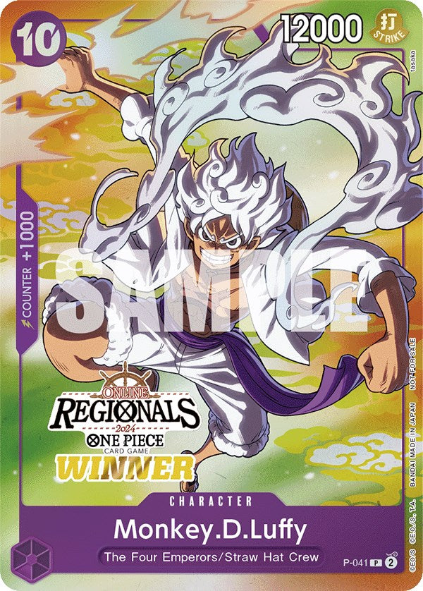 Monkey.D.Luffy (Online Regional 2024 Vol. 2) [Winner] [One Piece Promotion Cards] | Devastation Store