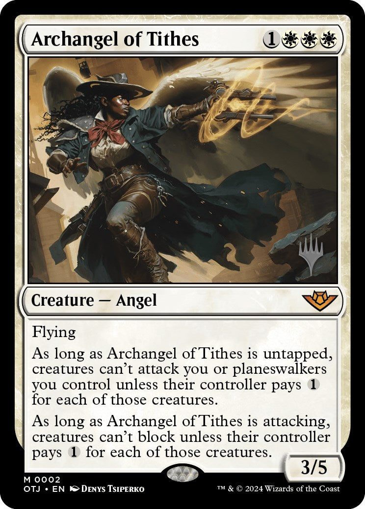Archangel of Tithes (Promo Pack) [Outlaws of Thunder Junction Promos] | Devastation Store