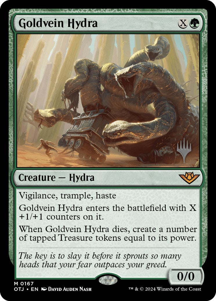 Goldvein Hydra (Promo Pack) [Outlaws of Thunder Junction Promos] | Devastation Store