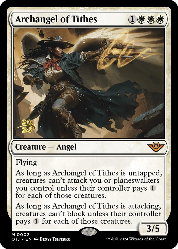 Archangel of Tithes [Outlaws of Thunder Junction Prerelease Promos] | Devastation Store