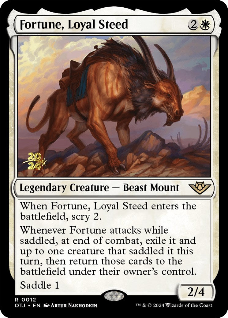 Fortune, Loyal Steed [Outlaws of Thunder Junction Prerelease Promos] | Devastation Store
