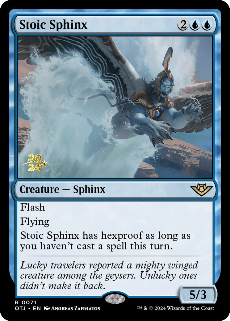 Stoic Sphinx [Outlaws of Thunder Junction Prerelease Promos] | Devastation Store