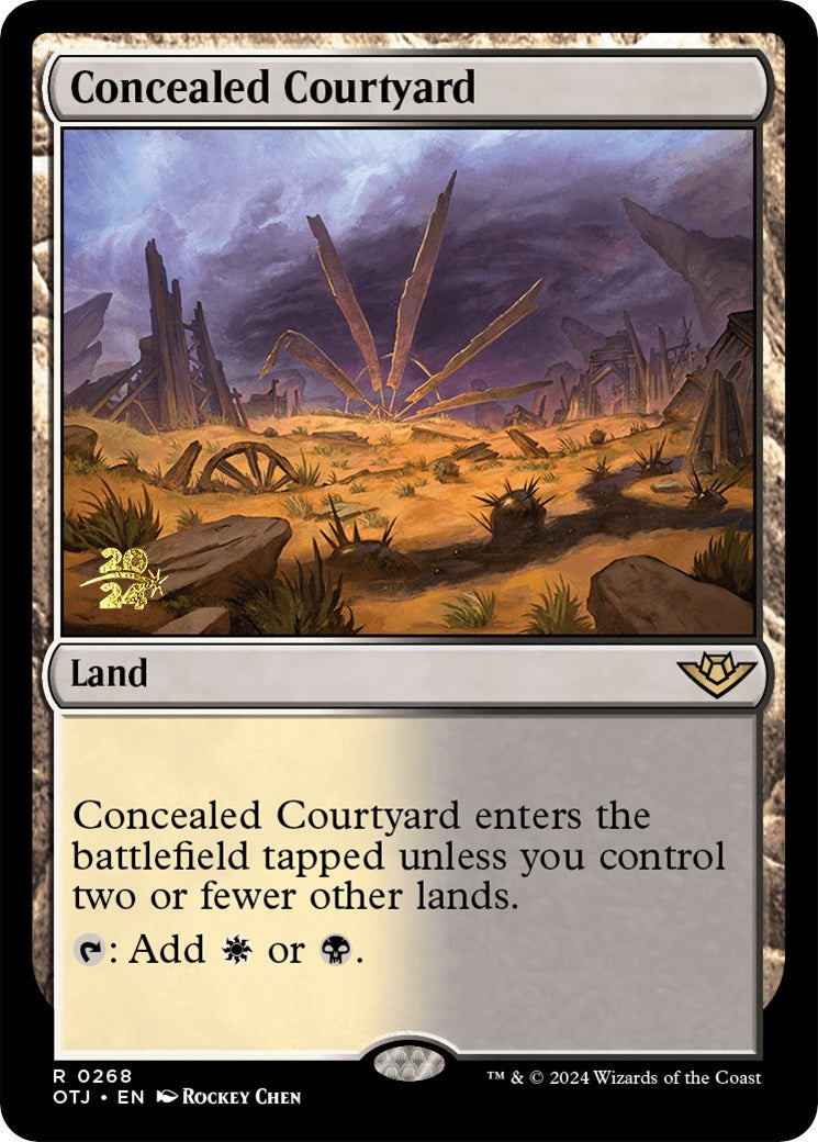 Concealed Courtyard (OTJ) [Outlaws of Thunder Junction Prerelease Promos] | Devastation Store