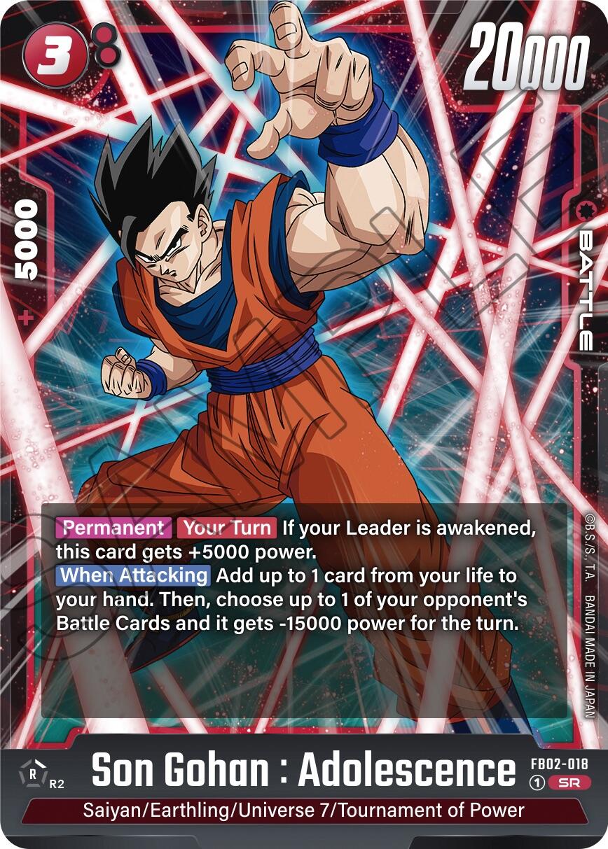 Son Gohan : Adolescence (FB02-018) [Blazing Aura] | Devastation Store