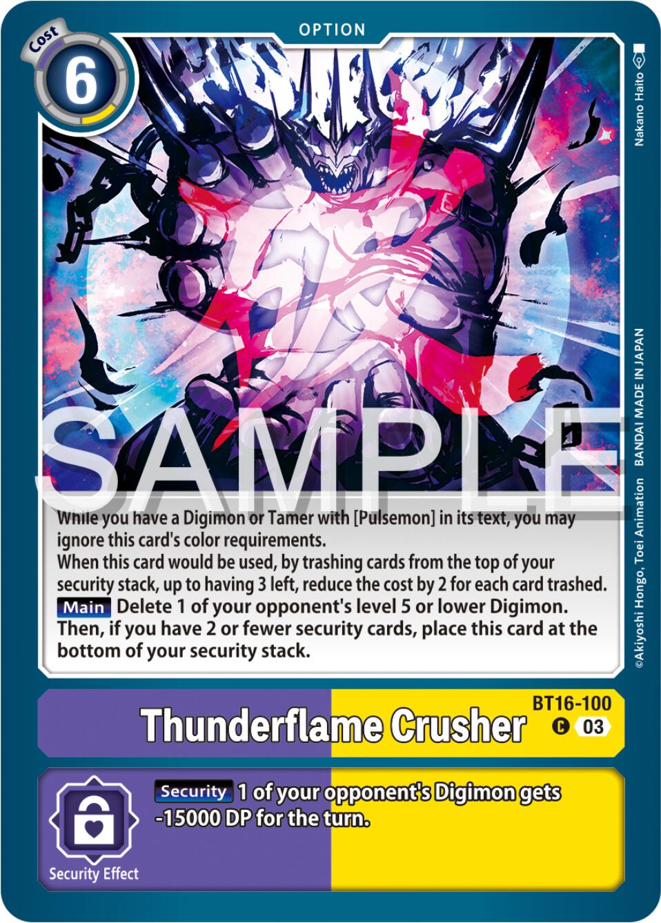 Thunderflame Crusher [BT16-100] [Beginning Observer] | Devastation Store