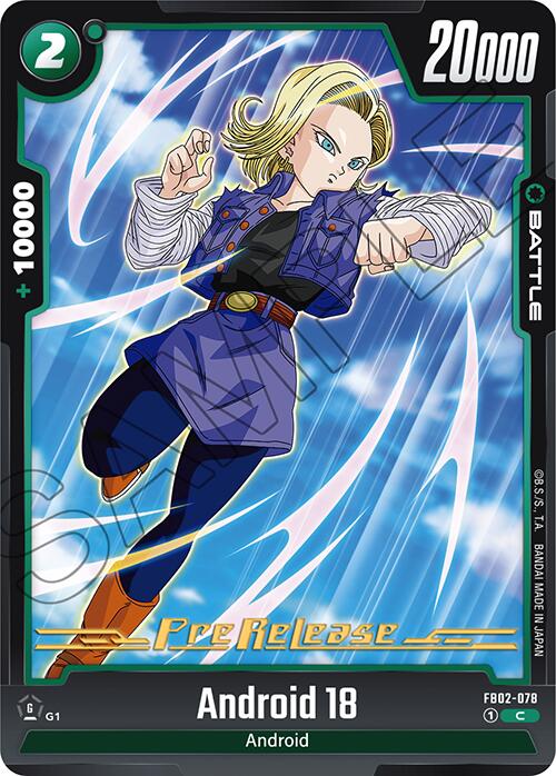 Android 18 (FB02-078) [Blazing Aura Pre-Release Cards] | Devastation Store