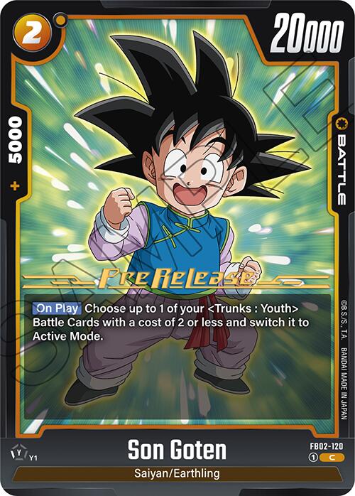 Son Goten (FB02-120) [Blazing Aura Pre-Release Cards] | Devastation Store