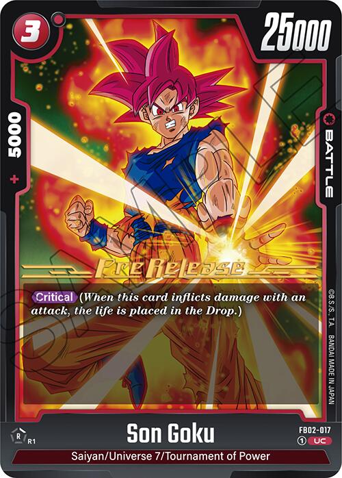 Son Goku (FB02-017) [Blazing Aura Pre-Release Cards] | Devastation Store
