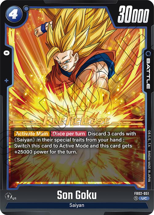 Son Goku (FB02-051) [Blazing Aura Pre-Release Cards] | Devastation Store