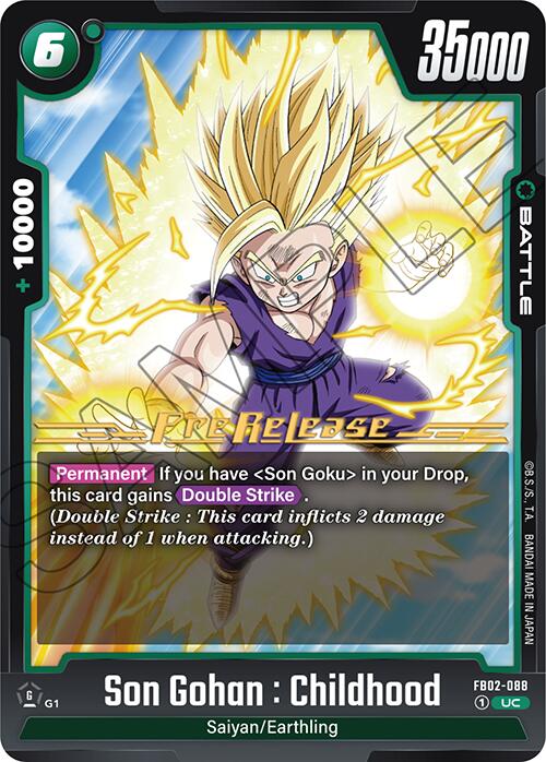 Son Gohan : Childhood (FB02-088) [Blazing Aura Pre-Release Cards] | Devastation Store