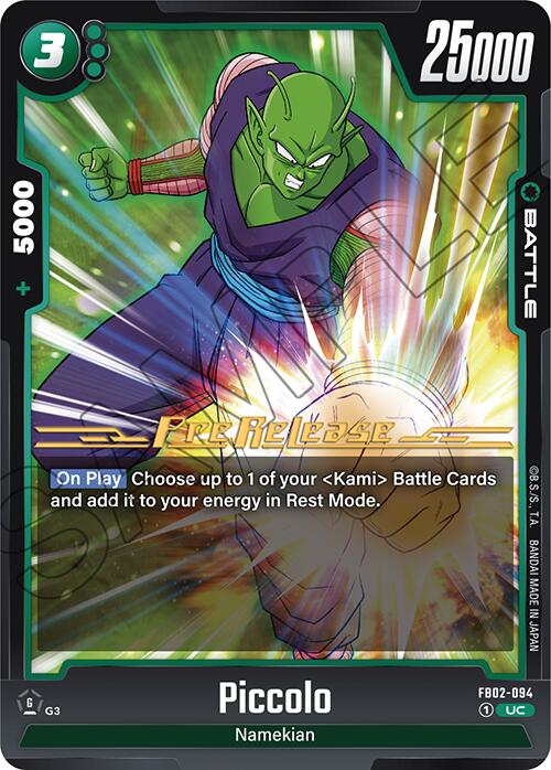Piccolo (FB02-094) [Blazing Aura Pre-Release Cards] | Devastation Store