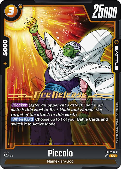 Piccolo (FB02-126) [Blazing Aura Pre-Release Cards] | Devastation Store