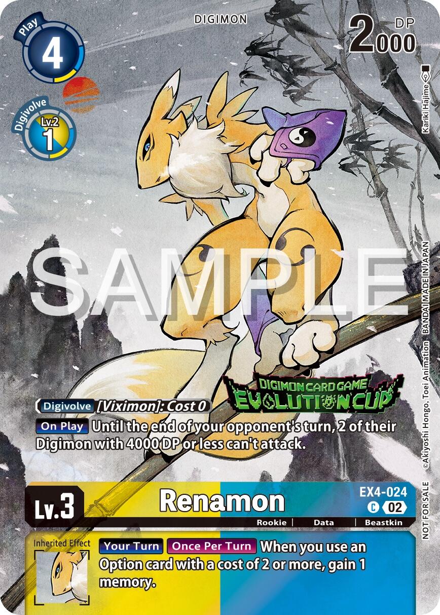 Renamon [EX4-024] (2024 Evolution Cup) [Alternative Being Booster Promos] | Devastation Store