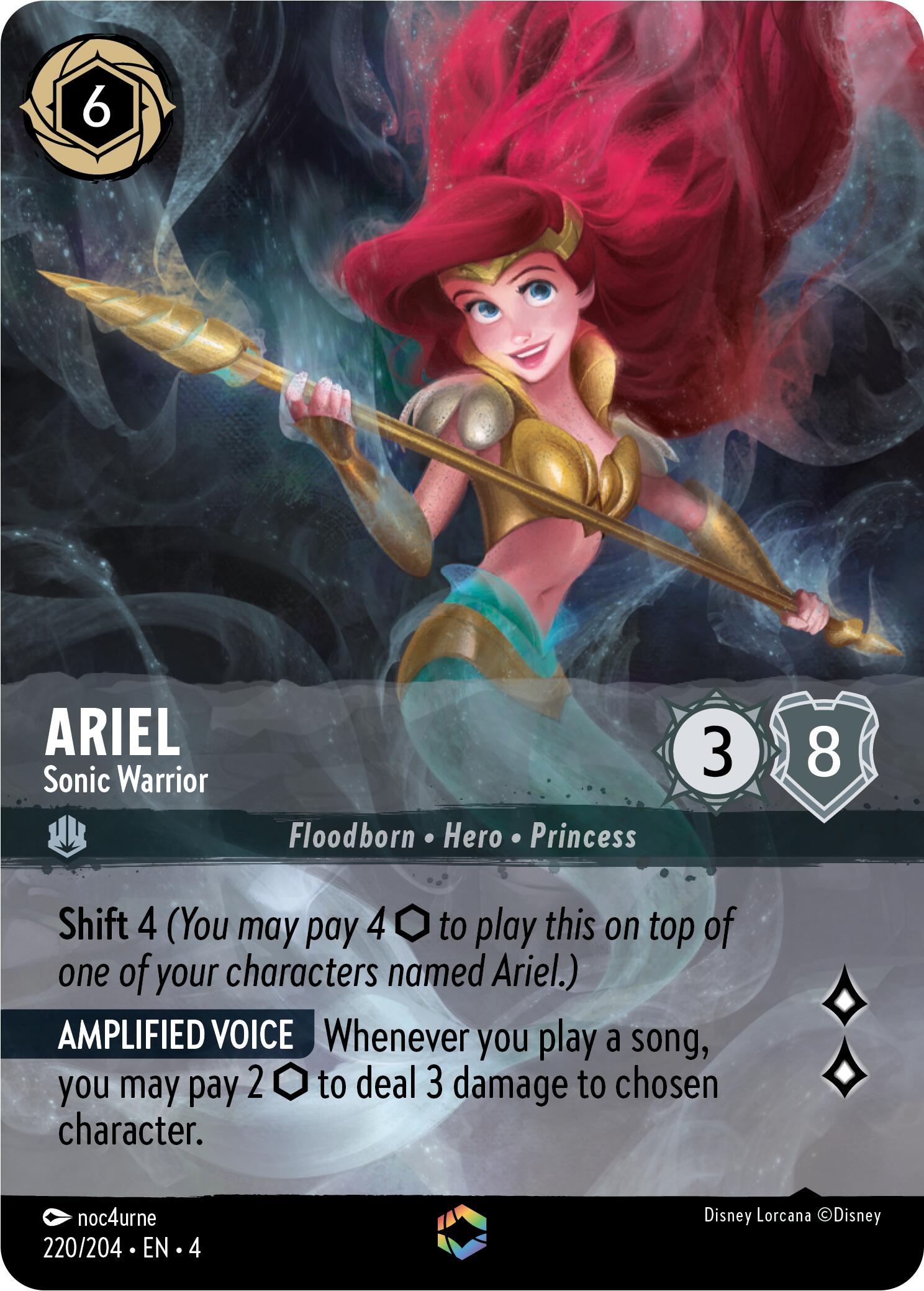 Ariel - Sonic Warrior (Enchanted) (220/204) [Ursula's Return] | Devastation Store