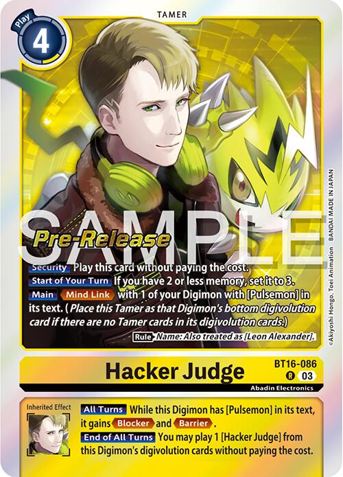 Hacker Judge [BT16-086] [Beginning Observer Pre-Release Promos] | Devastation Store