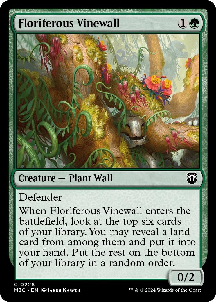 Floriferous Vinewall [Modern Horizons 3 Commander] | Devastation Store