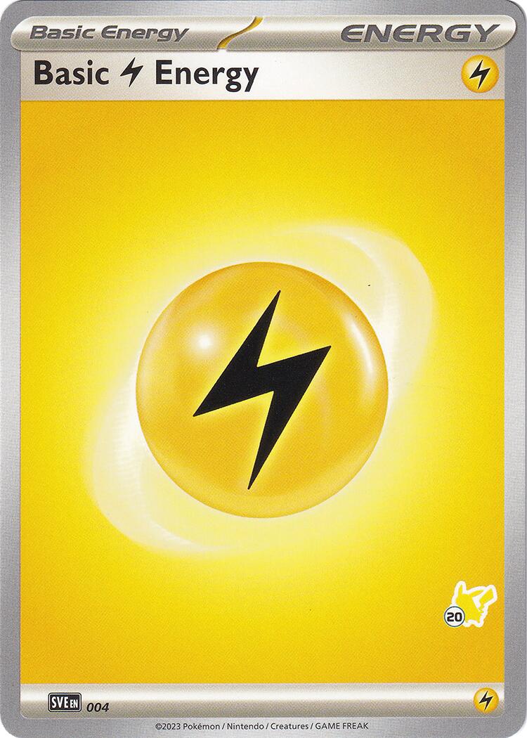 Basic Lightning Energy (004) (Pikachu Stamp #20) [Battle Academy 2024] | Devastation Store