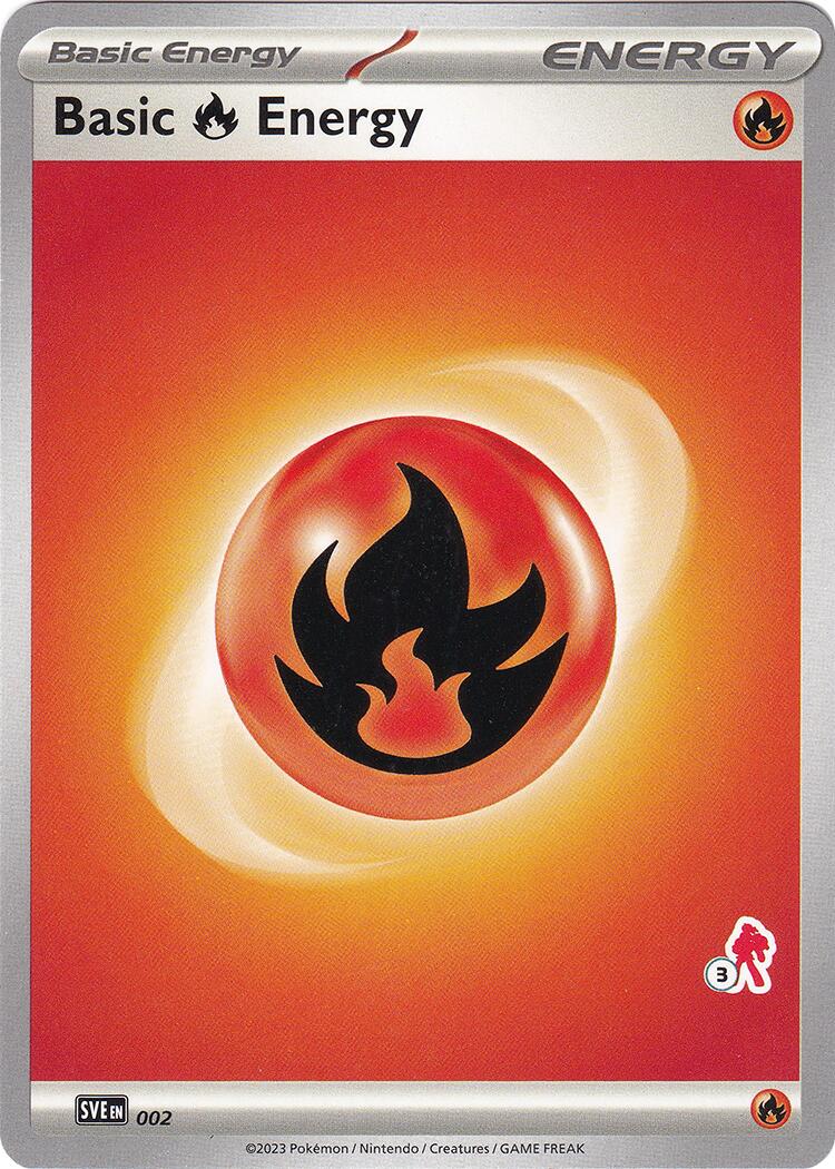 Basic Fire Energy (002) (Armarouge Stamp #3) [Battle Academy 2024] | Devastation Store