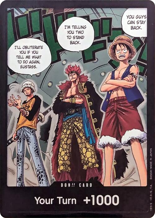 DON!! Card (Trafalgar Law, Eustass Kid and Monkey.D.Luffy) (Double Pack Set Vol. 4) [500 Years in the Future] | Devastation Store