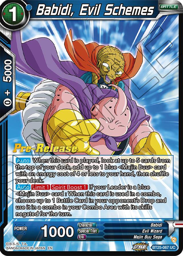 Babidi, Evil Schemes (BT25-067) [Legend of the Dragon Balls Prerelease Promos] | Devastation Store