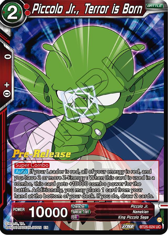 Piccolo Jr., Terror is Born (BT25-024) [Legend of the Dragon Balls Prerelease Promos] | Devastation Store