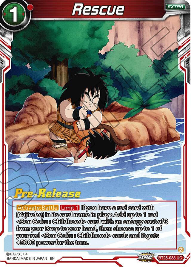 Rescue (BT25-033) [Legend of the Dragon Balls Prerelease Promos] | Devastation Store