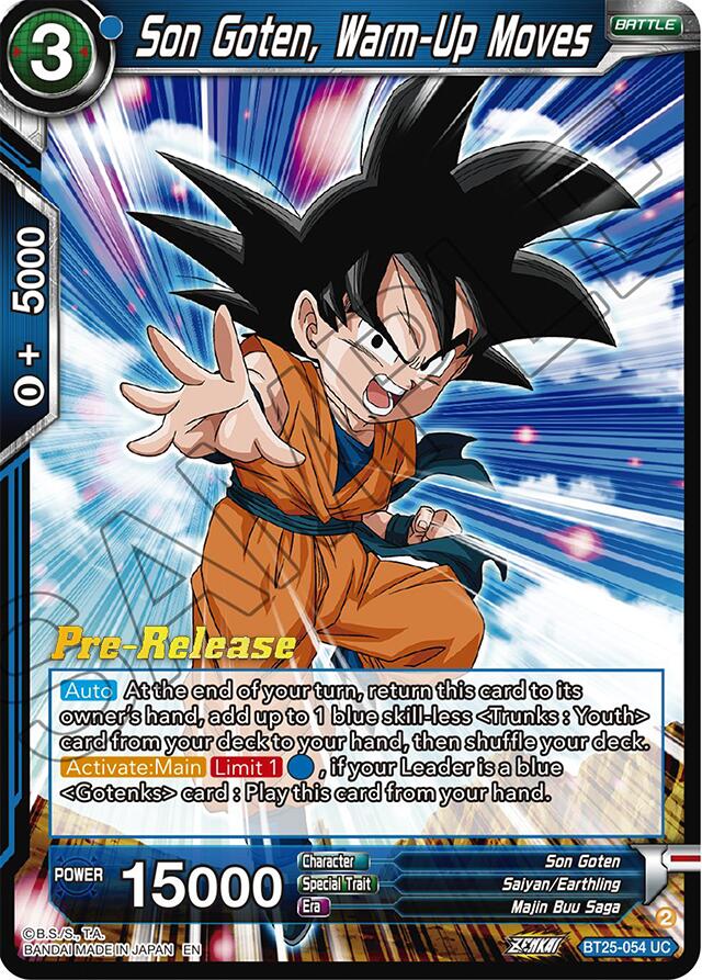 Son Goten, Warm-Up Moves (BT25-054) [Legend of the Dragon Balls Prerelease Promos] | Devastation Store