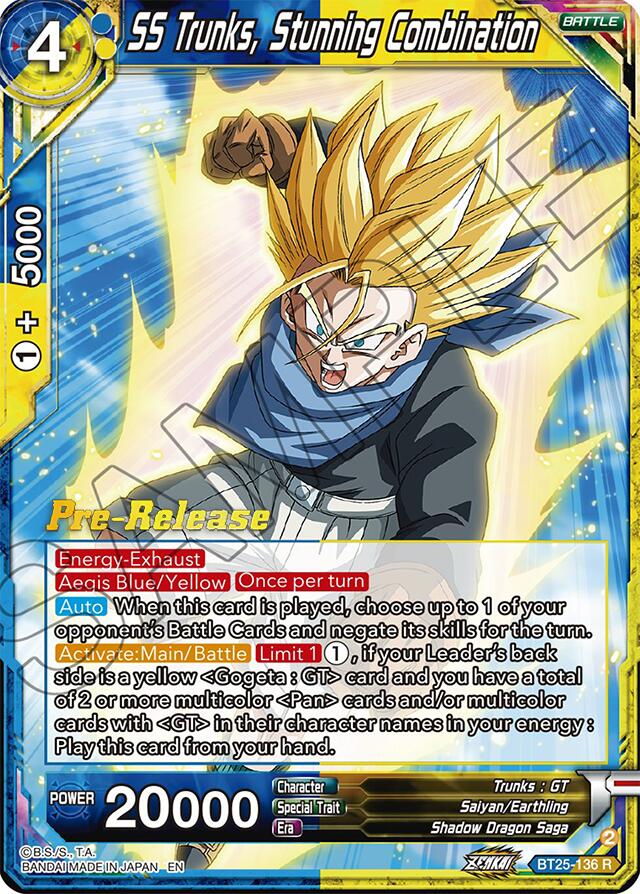 SS Trunks, Stunning Combination (BT25-136) [Legend of the Dragon Balls Prerelease Promos] | Devastation Store