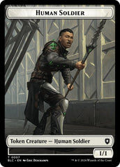 Human Soldier // Wolf (035) Double-Sided Token [Bloomburrow Commander Tokens] | Devastation Store