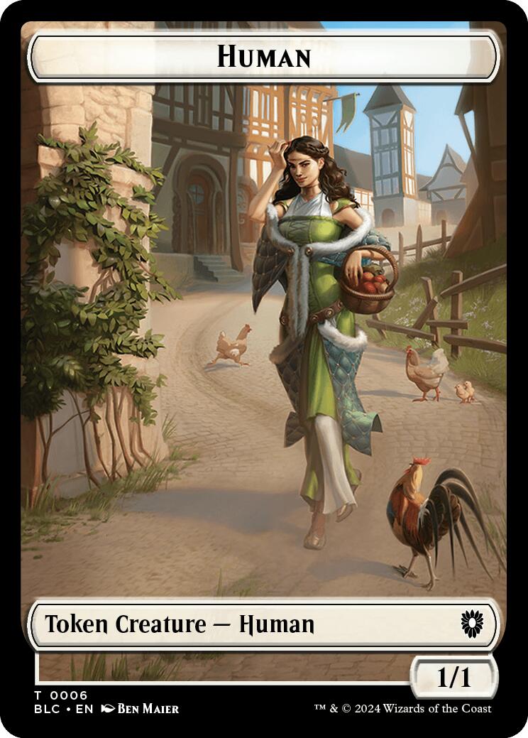 Human // Soldier Double-Sided Token [Bloomburrow Commander Tokens] | Devastation Store