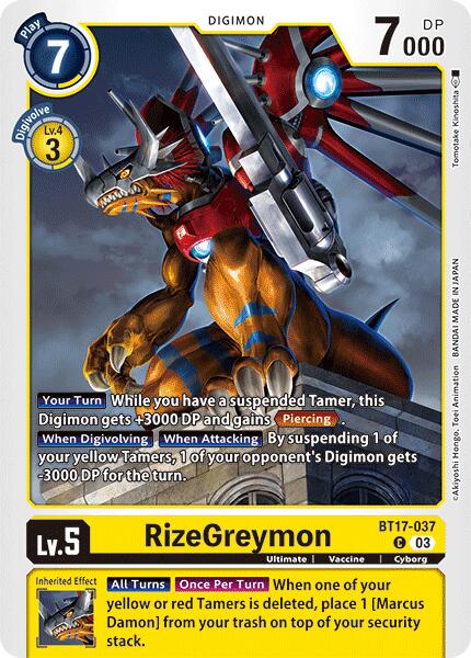 RizeGreymon [BT17-037] [Secret Crisis] | Devastation Store