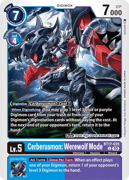 Cerberusmon: Werewolf Mode [BT17-025] [Secret Crisis] | Devastation Store