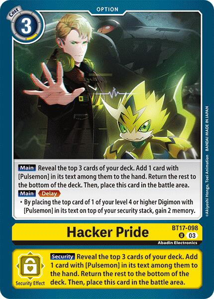 Hacker Pride [BT17-098] [Secret Crisis] | Devastation Store