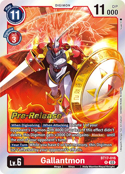 Gallantmon [BT17-016] [Secret Crisis Pre-Release Cards] | Devastation Store