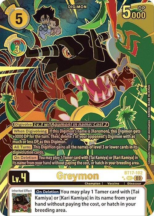 Greymon [BT17-102] (Left) (Textured) [Secret Crisis] | Devastation Store