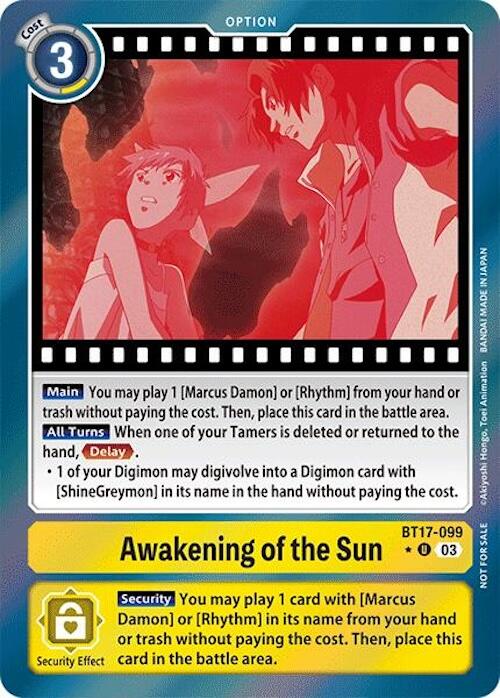 Awakening of the Sun [BT17-099] (Secret Crisis: Movie Memorial Pack) [Secret Crisis] | Devastation Store