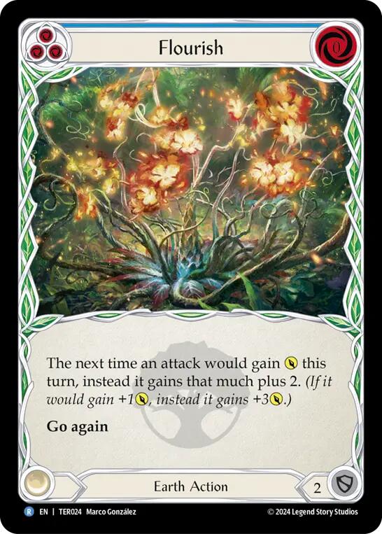 Flourish (Blue) [TER024] (1st Strike) | Devastation Store