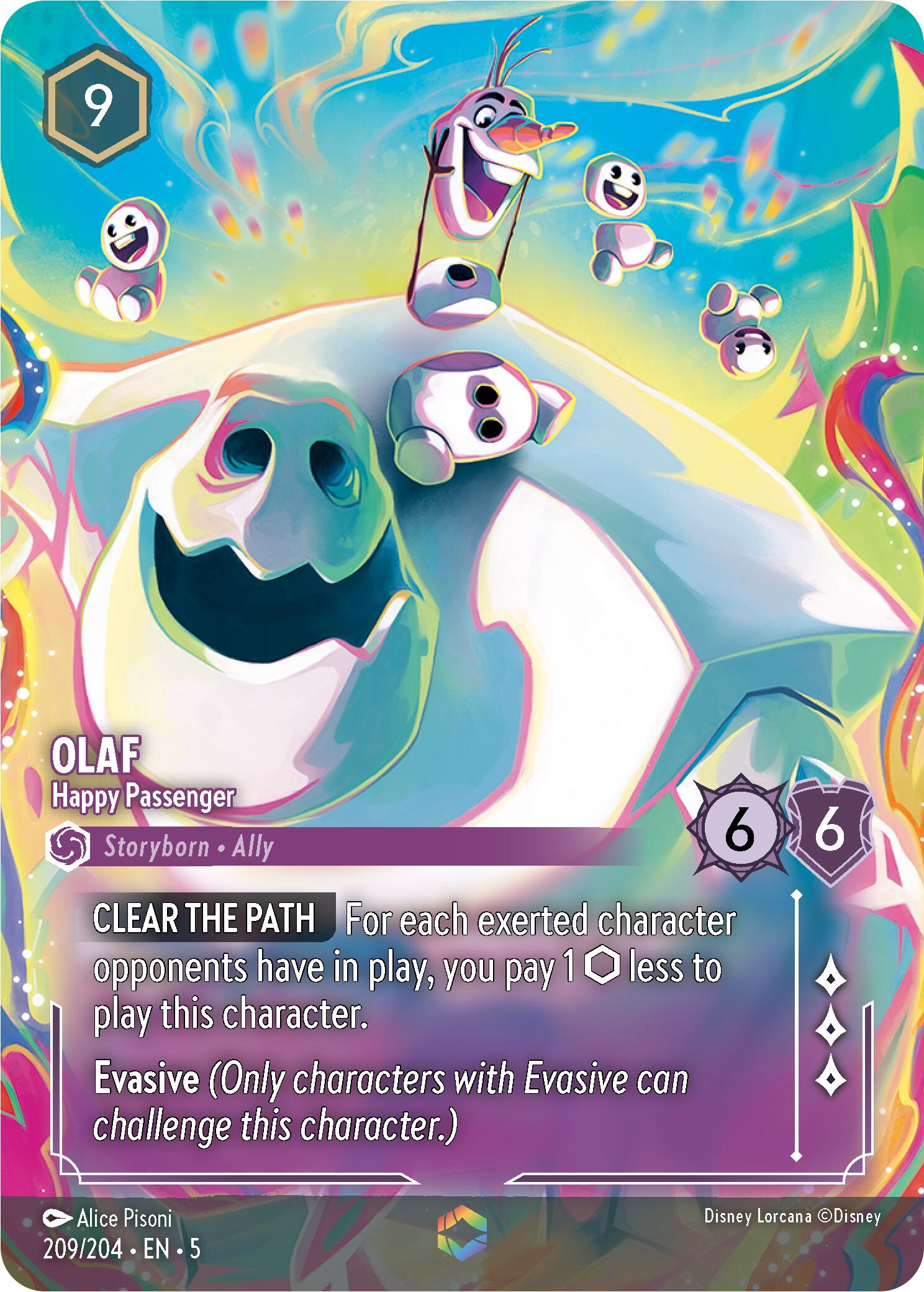 Olaf - Happy Passenger (Enchanted) (209/204) [Shimmering Skies] - Devastation Store | Devastation Store