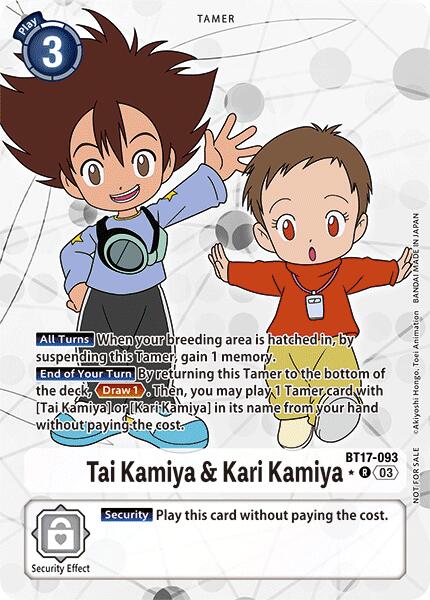 Tai Kamiya & Kari Kamiya [BT17-093] (Alternate Art) [Secret Crisis] | Devastation Store