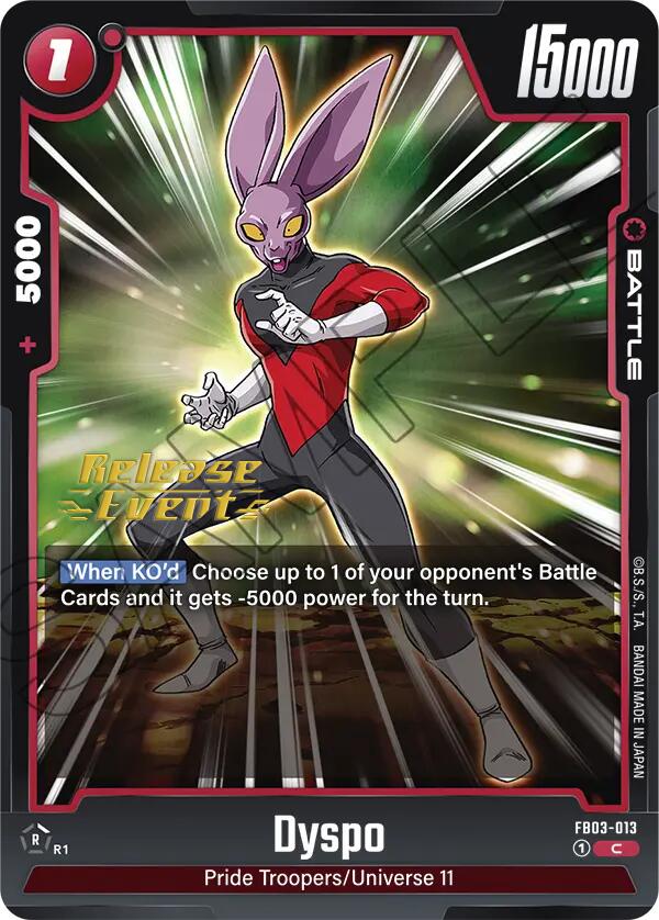 Dyspo (FB03-013) [Raging Roar Release Event Cards] | Devastation Store