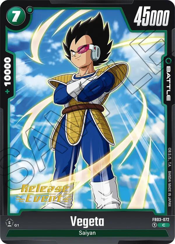 Vegeta (FB03-072) [Raging Roar Release Event Cards] | Devastation Store