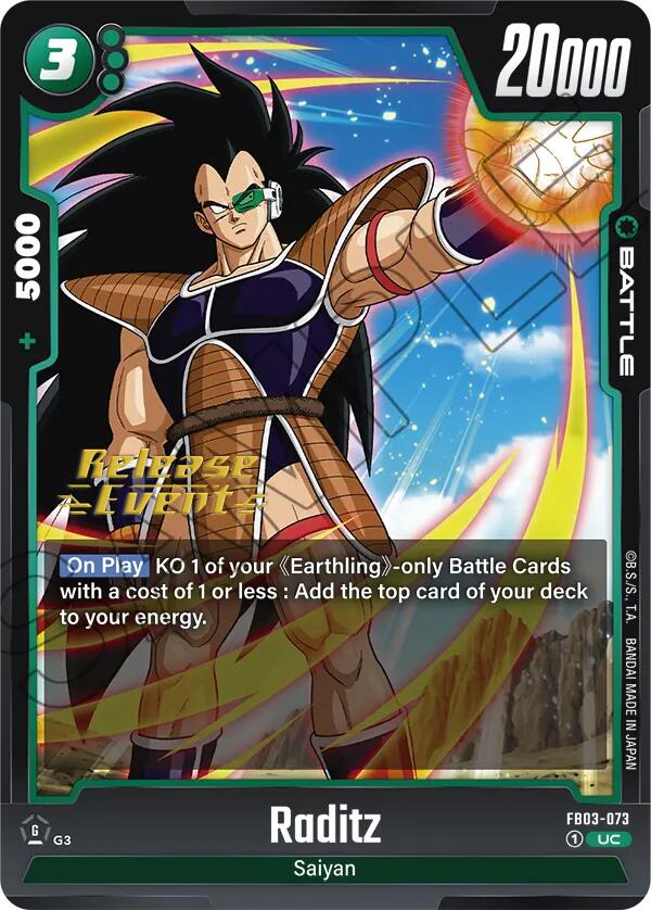 Raditz (FB03-073) [Raging Roar Release Event Cards] | Devastation Store