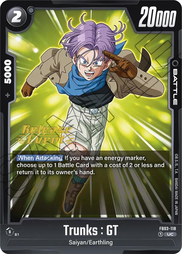 Trunks : GT (FB03-118) [Raging Roar Release Event Cards] | Devastation Store