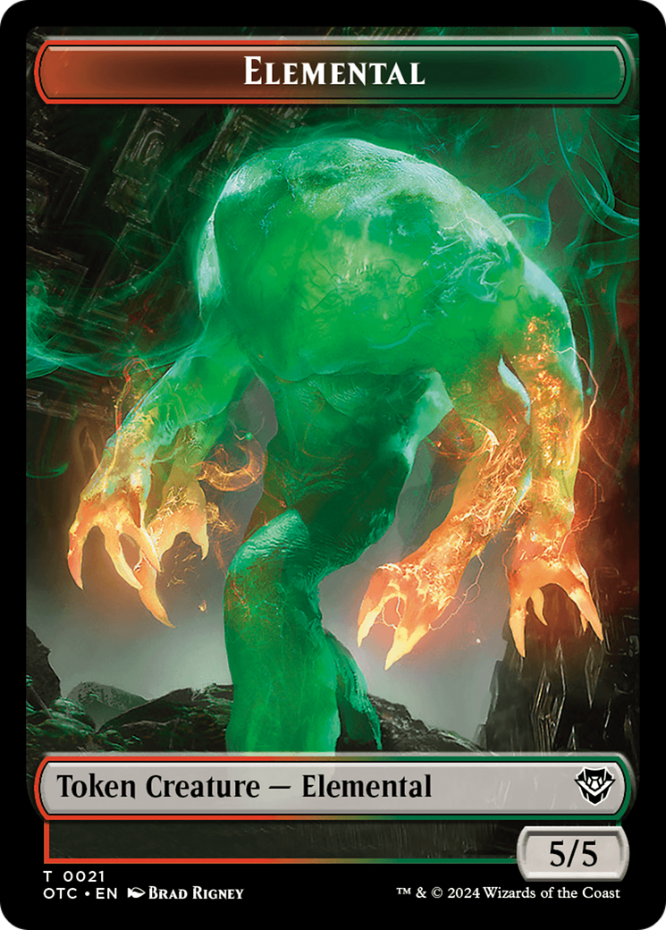 Elemental (0021) // Angel Double-Sided Token [Outlaws of Thunder Junction Commander Tokens] | Devastation Store